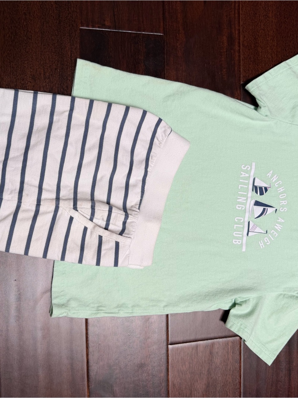 Janie and Jack Mint Green 'Sailing Club' Short Sleeve Tee boys size 7